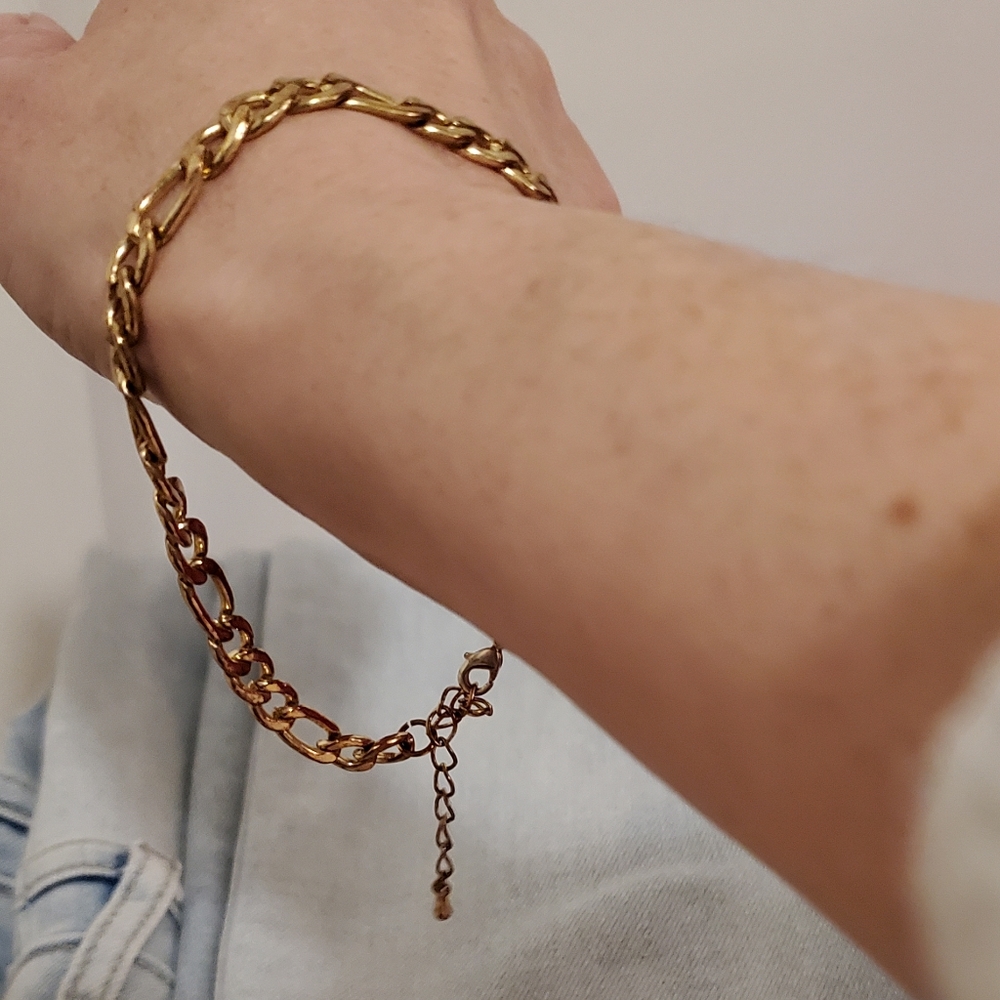 Vintage Gold Unisex Bracelet/Anklet With Extender